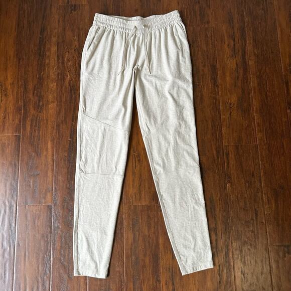 OUTDOOR VOICES CloudKnit Pants Beige Elastic Waist Sweatpants Workout - Picture 3 of 13